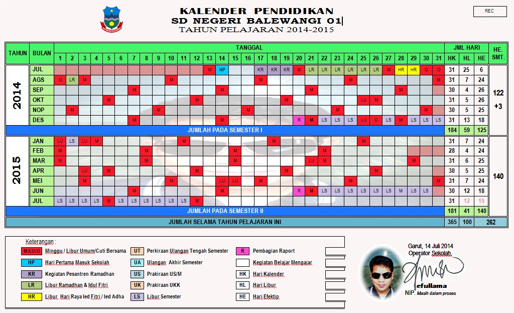 Kalender Pendidikan 2014-2015 by efullama  Efullama