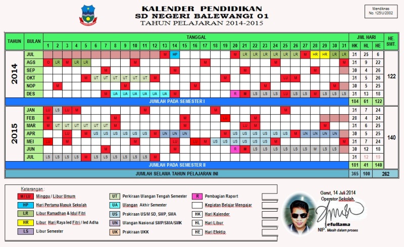 Kalender Pendidikan 2014-2015 OK efullama